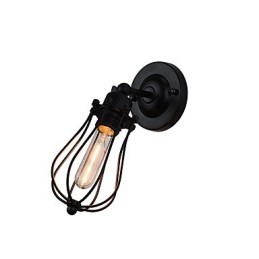 Maľovaná oceľová nástenná lampa Dumb Black Americká káva Dekorácia Retro nástenná lampa so svetelným mečom na stene