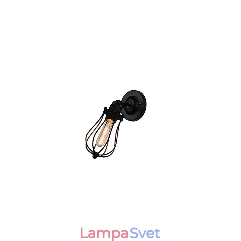 Maľovaná oceľová nástenná lampa Dumb Black Americká káva Dekorácia Retro nástenná lampa so svetelným mečom na stene