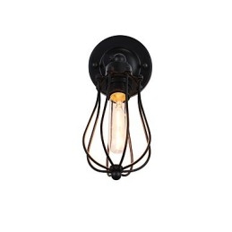 Maľovaná oceľová nástenná lampa Dumb Black Americká káva Dekorácia Retro nástenná lampa so svetelným mečom na stene