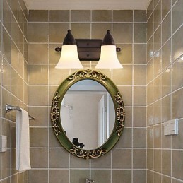 Rustic Lodge Black Oxide Finish Funkcia na ochranu očí Nástenné svietidlo s okolitým svetlom