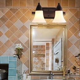 Rustic Lodge Black Oxide Finish Funkcia na ochranu očí Nástenné svietidlo s okolitým svetlom