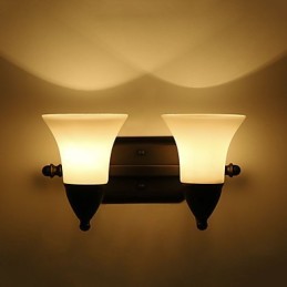 Rustic Lodge Black Oxide Finish Funkcia na ochranu očí Nástenné svietidlo s okolitým svetlom
