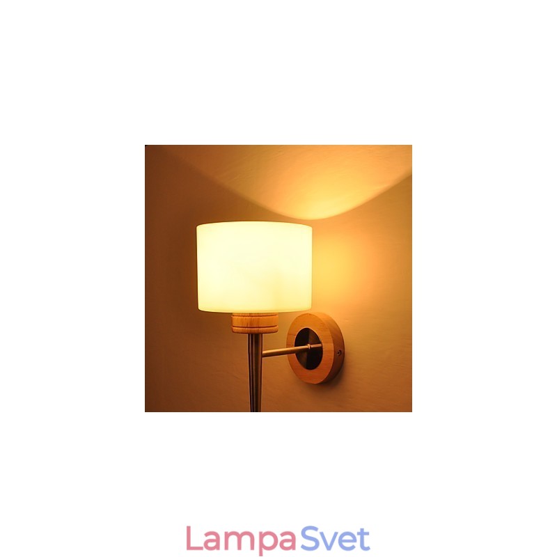 Jednoduchá nástenná lampa Nočná stolová lampa so skleneným tienidlom a masívnym drevom do spálne komoda Detská izba v obývačke