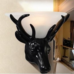 Súčasná a zmluvná nástenná lampa s jeleňovou hlavou Módna kreatívna nástenná lampa do spálne