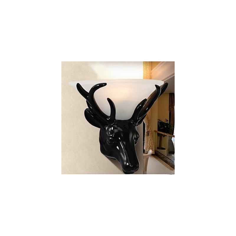 Súčasná a zmluvná nástenná lampa s jeleňovou hlavou Módna kreatívna nástenná lampa do spálne