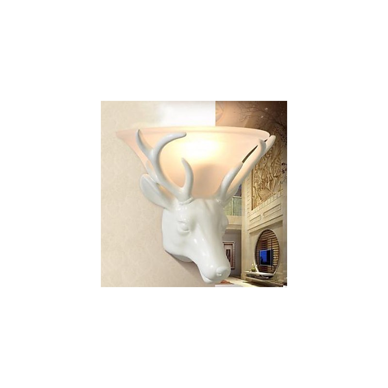 Súčasná a zmluvná nástenná lampa s jeleňovou hlavou Módna kreatívna nástenná lampa do spálne