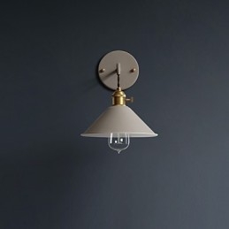 Nástenná lampa s jednoduchými priemyselnými hlavovými žiarovkami v mini veľkosti Vintage Retro Village Kovové nástenné svietidlo svietidlo do uličky