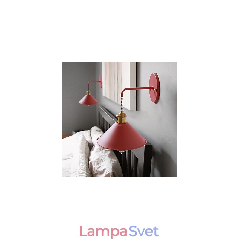 Nástenná lampa s jednoduchými priemyselnými hlavovými žiarovkami v mini veľkosti Vintage Retro Village Kovové nástenné svietidlo svietidlo do uličky
