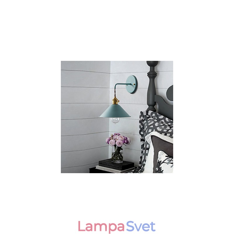Nástenná lampa s jednoduchými priemyselnými hlavovými žiarovkami v mini veľkosti Vintage Retro Village Kovové nástenné svietidlo svietidlo do uličky