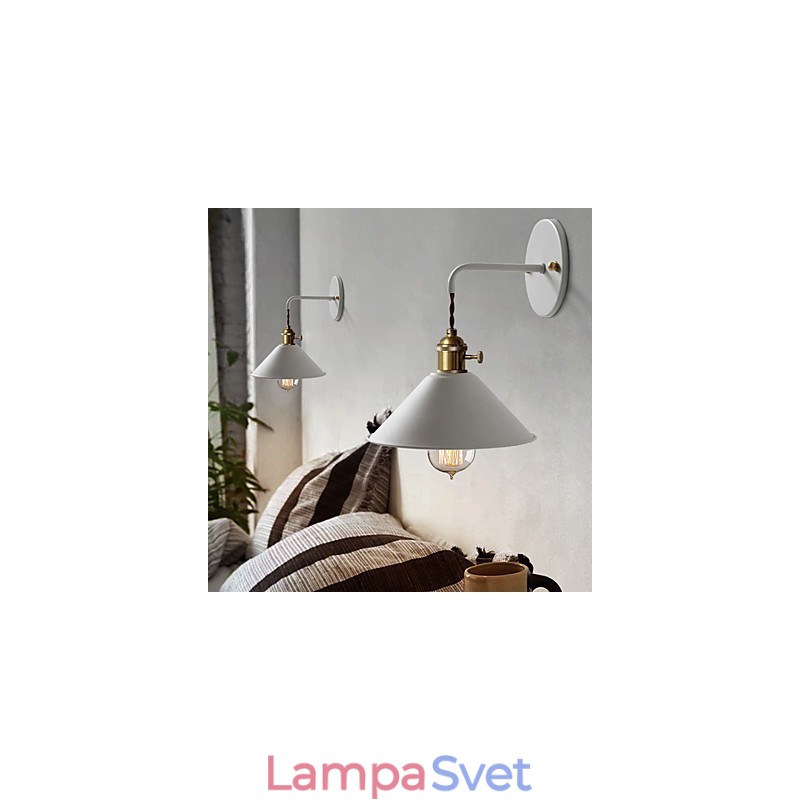 Nástenná lampa s jednoduchými priemyselnými hlavovými žiarovkami v mini veľkosti Vintage Retro Village Kovové nástenné svietidlo svietidlo do uličky