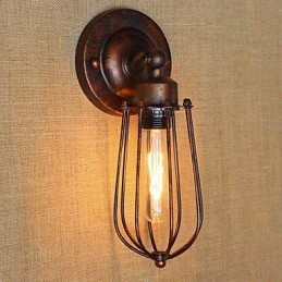 Jednoduchá vintage vidiecka retro galvanická funkcia pre nástenné nástenné nástenné svietidlá v mini štýle