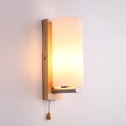 Novinka vo vidieckom štýle na ochranu zraku v mini štýle Okolité svetlo Nástenné svietidlá Nástenné svietidlo Drevená nočná lampa do spálne