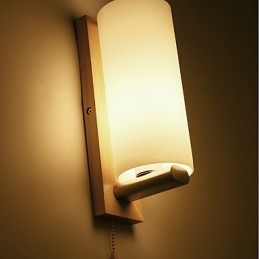 Novinka vo vidieckom štýle na ochranu zraku v mini štýle Okolité svetlo Nástenné svietidlá Nástenné svietidlo Drevená nočná lampa do spálne