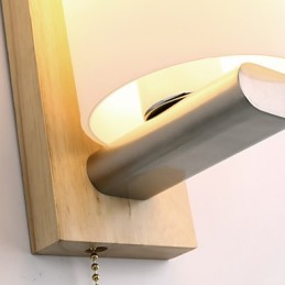 Novinka vo vidieckom štýle na ochranu zraku v mini štýle Okolité svetlo Nástenné svietidlá Nástenné svietidlo Drevená nočná lampa do spálne