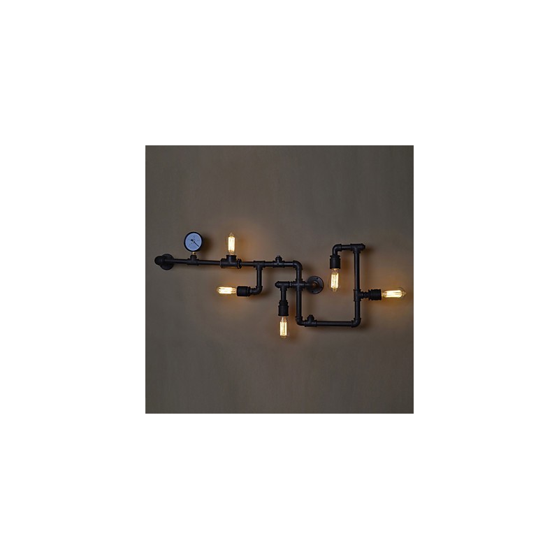 Podkrovné priemyselné nástenné svietidlá Starožitné nástenné svietidlá Edison so žiarovkami Nástenná lampa Vintage Pipe pre osvetlenie obývacej izby