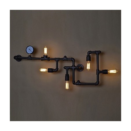 Podkrovné priemyselné nástenné svietidlá Starožitné nástenné svietidlá Edison so žiarovkami Nástenná lampa Vintage Pipe pre osvetlenie obývacej izby Podkrovné priemyselné nástenné svietidlá Starožitné nástenné svietidlá Edison so žiarovkami Nástenná lampa Vintage Pipe pre osvetlenie obývacej izby