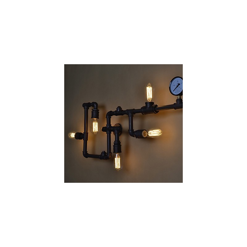 Podkrovné priemyselné nástenné svietidlá Starožitné nástenné svietidlá Edison so žiarovkami Nástenná lampa Vintage Pipe pre osvetlenie obývacej izby
