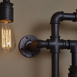 Podkrovné priemyselné nástenné svietidlá Starožitné nástenné svietidlá Edison so žiarovkami Nástenná lampa Vintage Pipe pre osvetlenie obývacej izby
