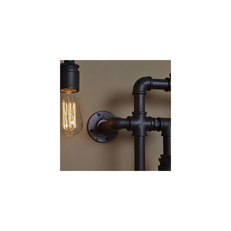 Podkrovné priemyselné nástenné svietidlá Starožitné nástenné svietidlá Edison so žiarovkami Nástenná lampa Vintage Pipe pre osvetlenie obývacej izby