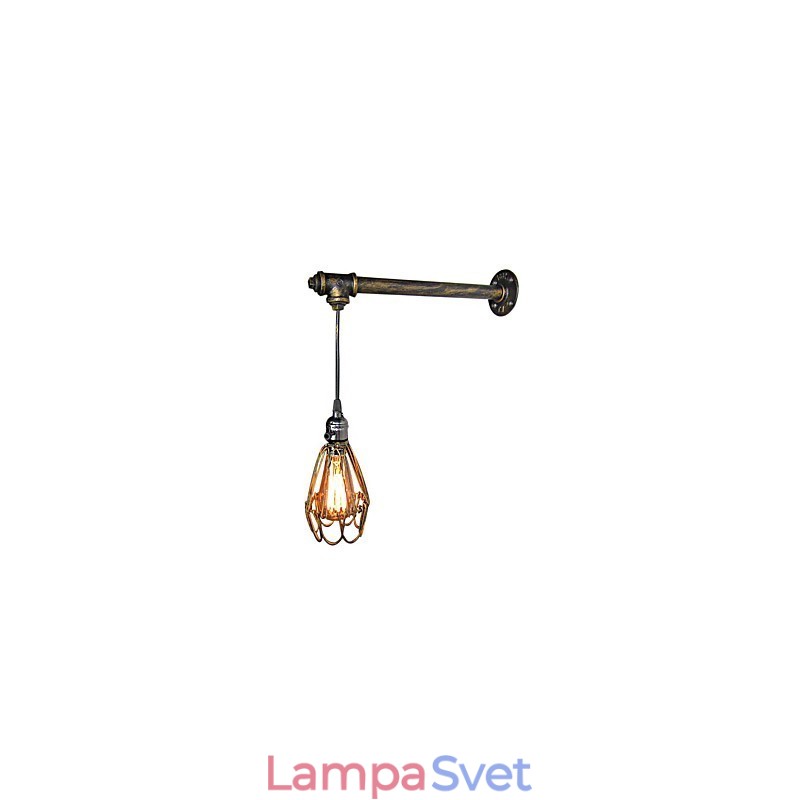 Loft vintage nástenné svietidlo reštaurácia kaviareň chodba bar Iron Cage nástenné svietidlo priemysel Osvetlenie železných potrubí