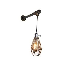 Loft vintage nástenné svietidlo reštaurácia kaviareň chodba bar Iron Cage nástenné svietidlo priemysel Osvetlenie železných potrubí