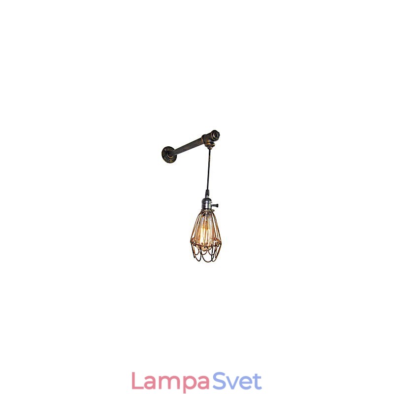 Loft vintage nástenné svietidlo reštaurácia kaviareň chodba bar Iron Cage nástenné svietidlo priemysel Osvetlenie železných potrubí