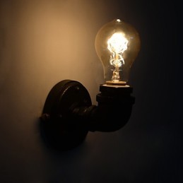Simple Retro Industrial Iron Pipe Dekoratívne nástenné svietidlo Wall Fixture