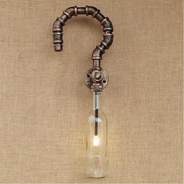 Retro American Village Kreatívny priemysel Wind Designer Nástenná lampa na fľašu s vodou Nástenné svietidlo