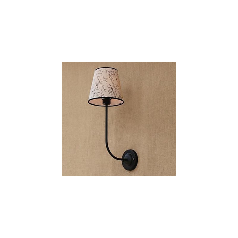 Moderný stručný módny bar reštaurácia Nostalgické raňajky látkový poťah nástenná lampa tepané železo ohyb