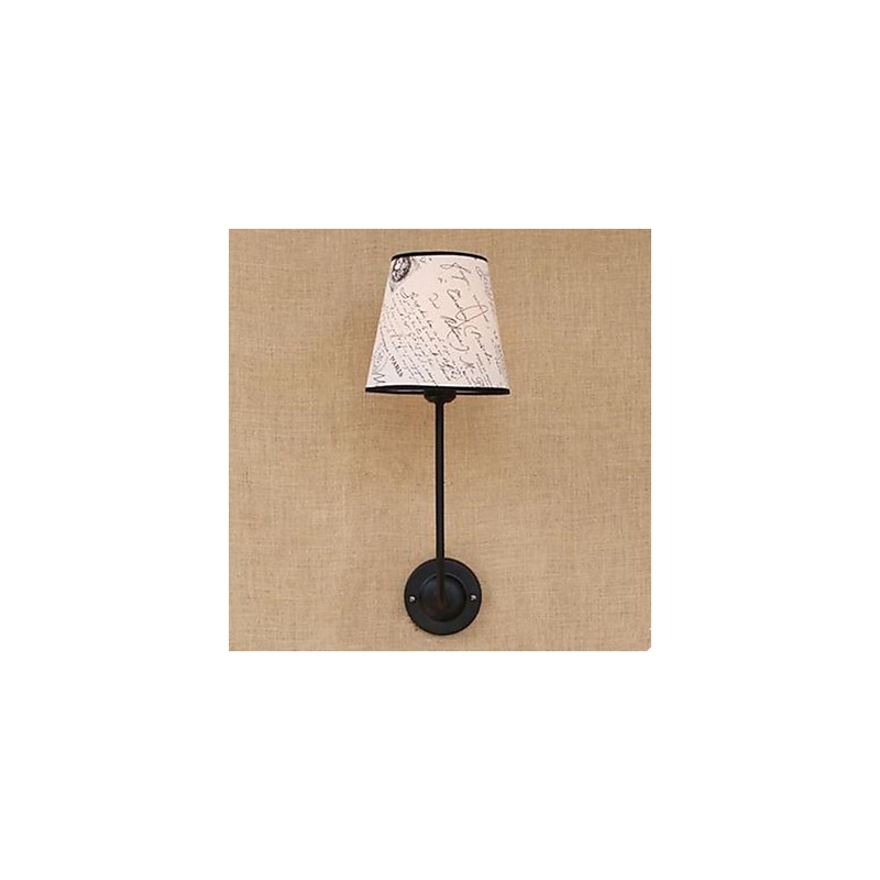 Moderný stručný módny bar reštaurácia Nostalgické raňajky látkový poťah nástenná lampa tepané železo ohyb
