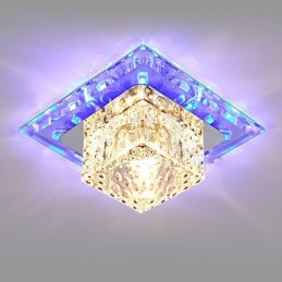 Mini krištáľové stropné svietidlo Bodové svetlo 3W kreatívne svetlo trubice lampy Farebné štvorcové kupolové svetlo