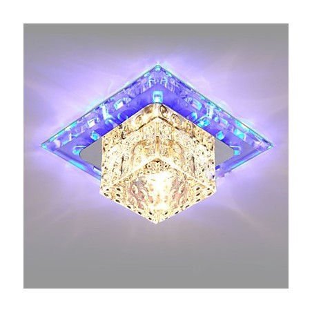Mini krištáľové stropné svietidlo Bodové svetlo 3W kreatívne svetlo trubice lampy Farebné štvorcové kupolové svetlo Mini krištáľové stropné svietidlo Bodové svetlo 3W kreatívne svetlo trubice lampy Farebné štvorcové kupolové svetlo