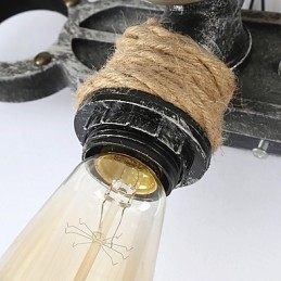 Vintage priemyselné nástenné svietidlá Drevená loď Kotva Tvar Kreatívna reštaurácia Kaviareň Bar Dekoračné osvetlenie