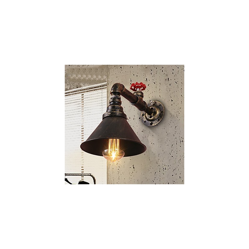 Vodná fajka Nástenné svietidlá Retro Priemyselný štýl Kreatívny vidiecky kov Reštaurácia Kaviareň Bary Barový stôl Nástenné nástenné svietniky