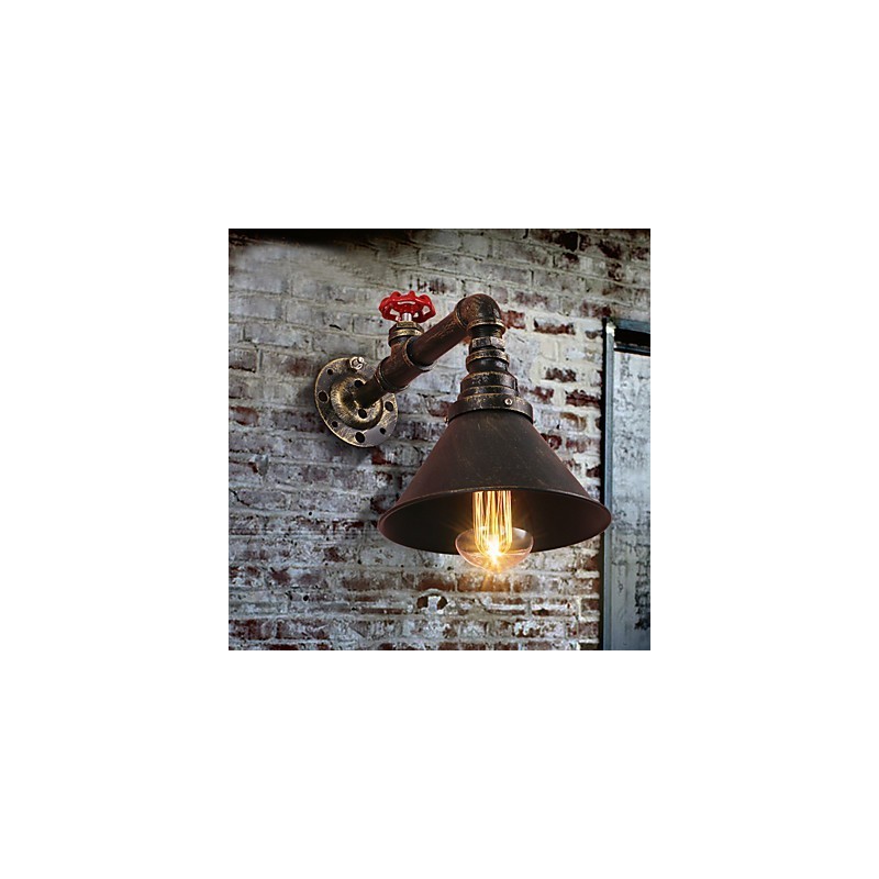 Vodná fajka Nástenné svietidlá Retro Priemyselný štýl Kreatívny vidiecky kov Reštaurácia Kaviareň Bary Barový stôl Nástenné nástenné svietniky