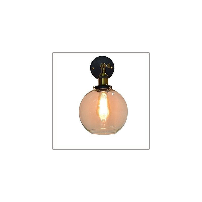 Železná nástenná lampa Čierna Jednoduchá retro nástenná lampa Jednohlavá dekoratívna nástenná lampa európskeho štýlu