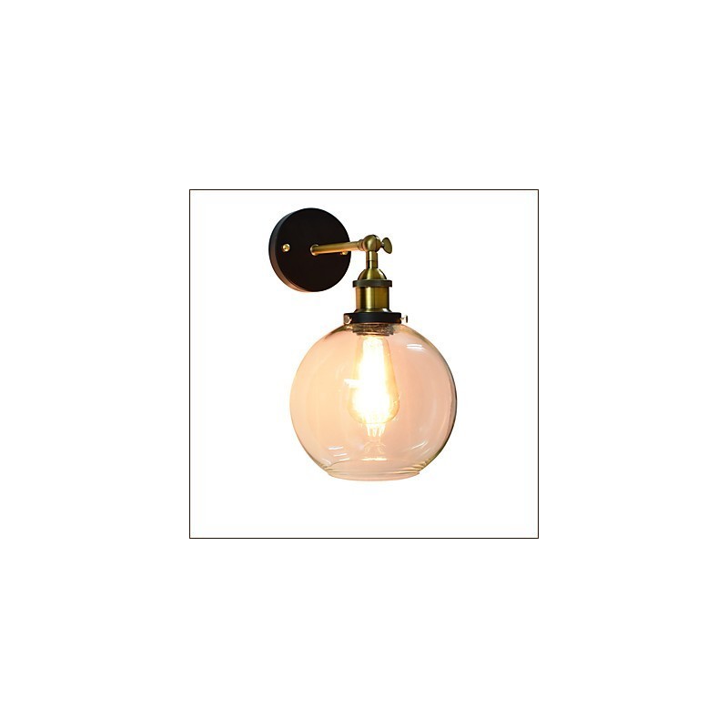 Železná nástenná lampa Čierna Jednoduchá retro nástenná lampa Jednohlavá dekoratívna nástenná lampa európskeho štýlu