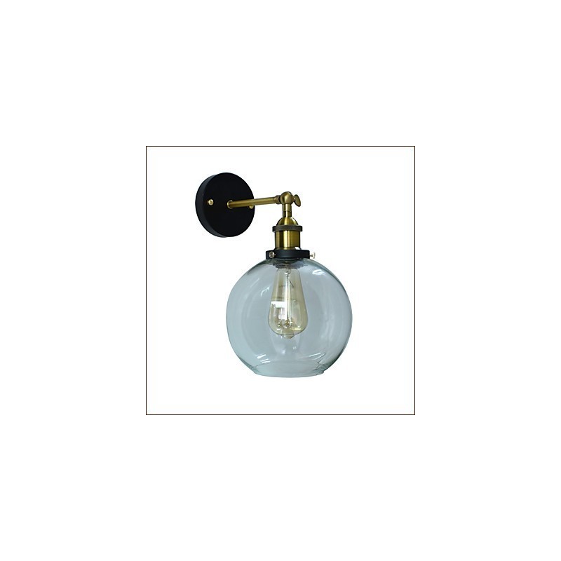 Železná nástenná lampa Čierna Jednoduchá retro nástenná lampa Jednohlavá dekoratívna nástenná lampa európskeho štýlu