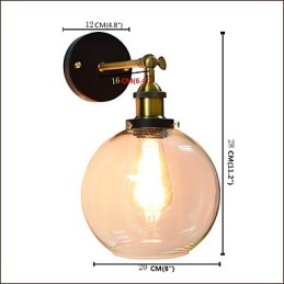 Železná nástenná lampa Čierna Jednoduchá retro nástenná lampa Jednohlavá dekoratívna nástenná lampa európskeho štýlu