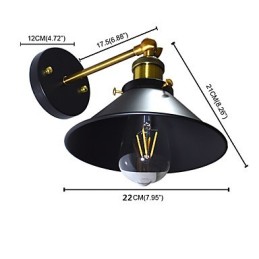 Farba Single Wall Iron Wall Lamp Dumb Black Lightsaber Lamp On Wall