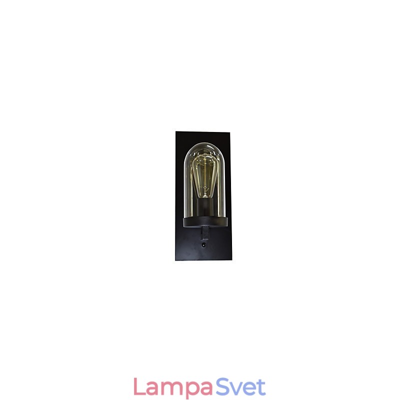 Maľovaná oceľová nástenná lampa Dumb Black Americká káva Dekorácia Retro nástenná lampa so svetelným mečom na stene
