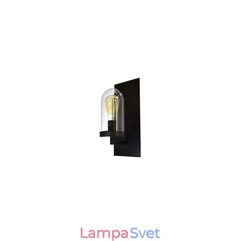 Maľovaná oceľová nástenná lampa Dumb Black Americká káva Dekorácia Retro nástenná lampa so svetelným mečom na stene