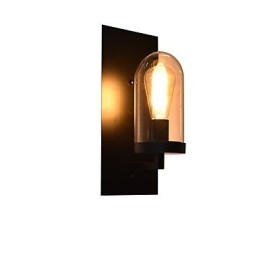 Maľovaná oceľová nástenná lampa Dumb Black Americká káva Dekorácia Retro nástenná lampa so svetelným mečom na stene