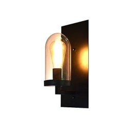 Maľovaná oceľová nástenná lampa Dumb Black Americká káva Dekorácia Retro nástenná lampa so svetelným mečom na stene