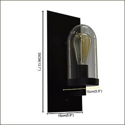 Maľovaná oceľová nástenná lampa Dumb Black Americká káva Dekorácia Retro nástenná lampa so svetelným mečom na stene