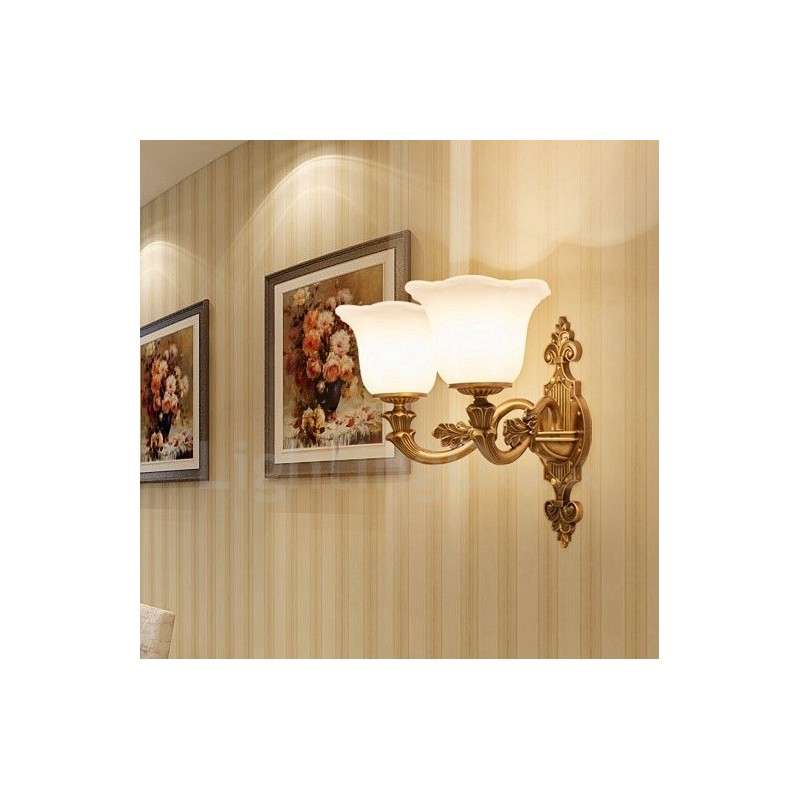 2 Ľahká tradičná klasická obývacia izba Jedáleň Spálňa Kovové Luxusné vnútorné nástenné svietniky