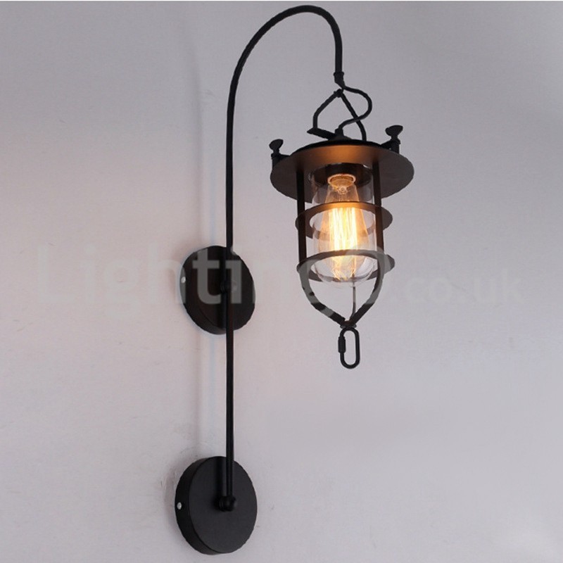 Retro dokovacia nástenná lampa Black Wharf nástenné osvetlenie Dock Sconce Reštaurácia Obývacia izba Kaviareň Bar Obchod s oblečením