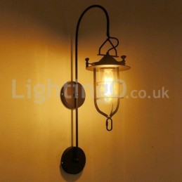 Retro dokovacia nástenná lampa Black Wharf nástenné osvetlenie Dock Sconce Reštaurácia Obývacia izba Kaviareň Bar Obchod s oblečením