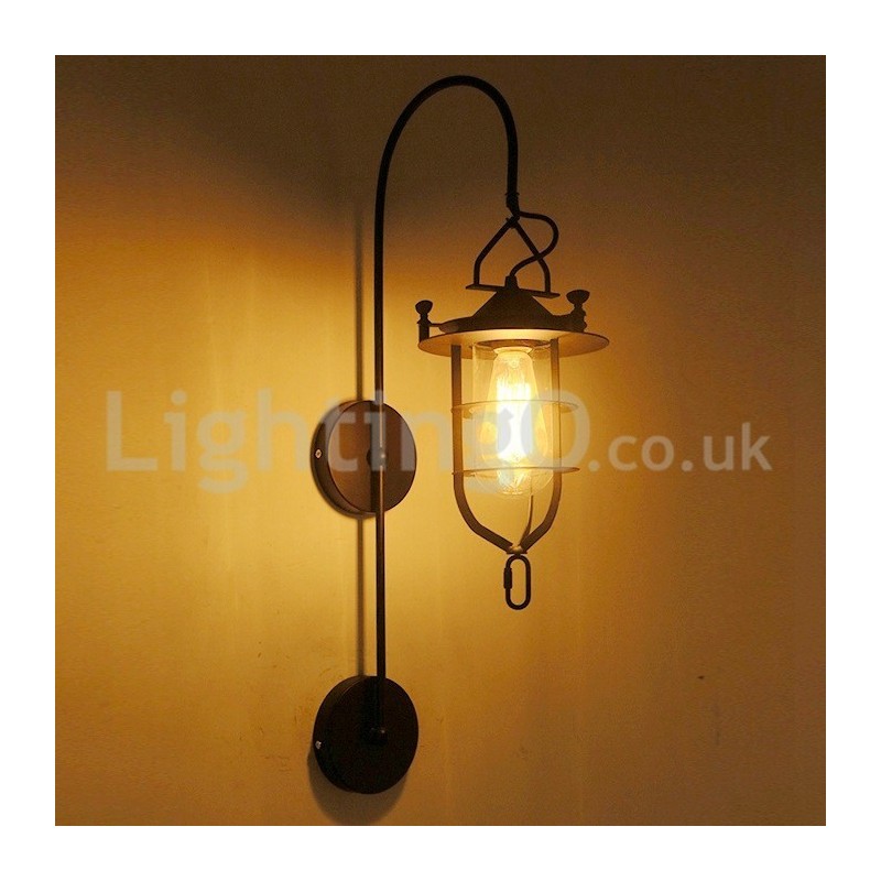 Retro dokovacia nástenná lampa Black Wharf nástenné osvetlenie Dock Sconce Reštaurácia Obývacia izba Kaviareň Bar Obchod s oblečením