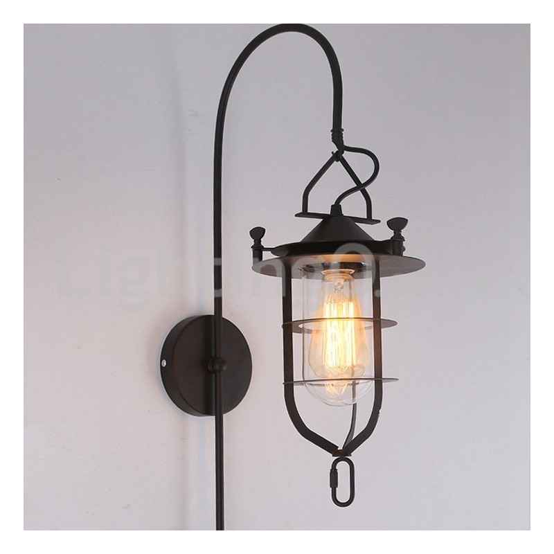 Retro dokovacia nástenná lampa Black Wharf nástenné osvetlenie Dock Sconce Reštaurácia Obývacia izba Kaviareň Bar Obchod s oblečením